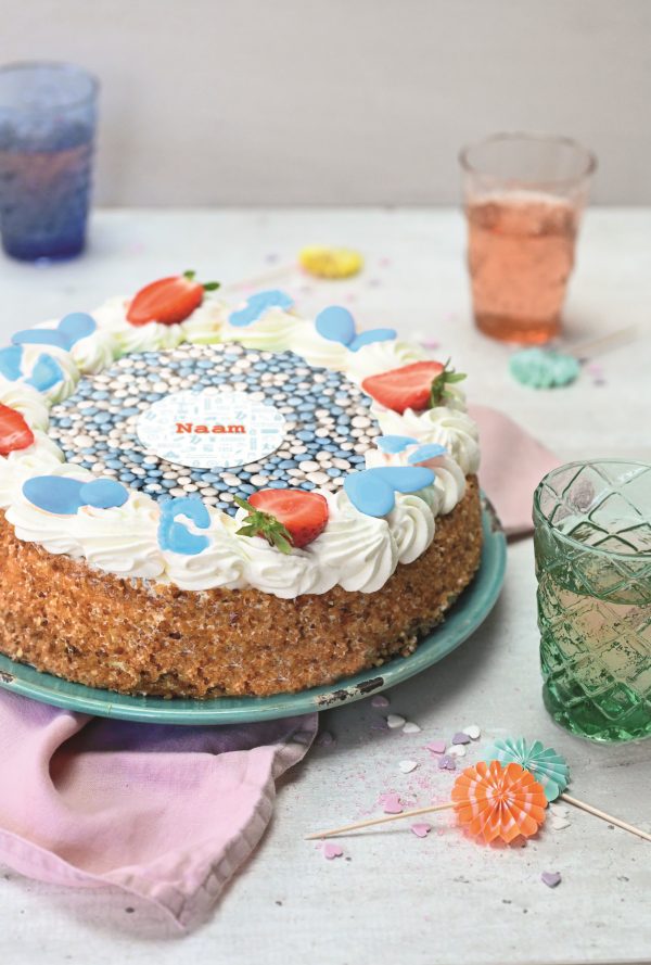 birth cake round (10 people)