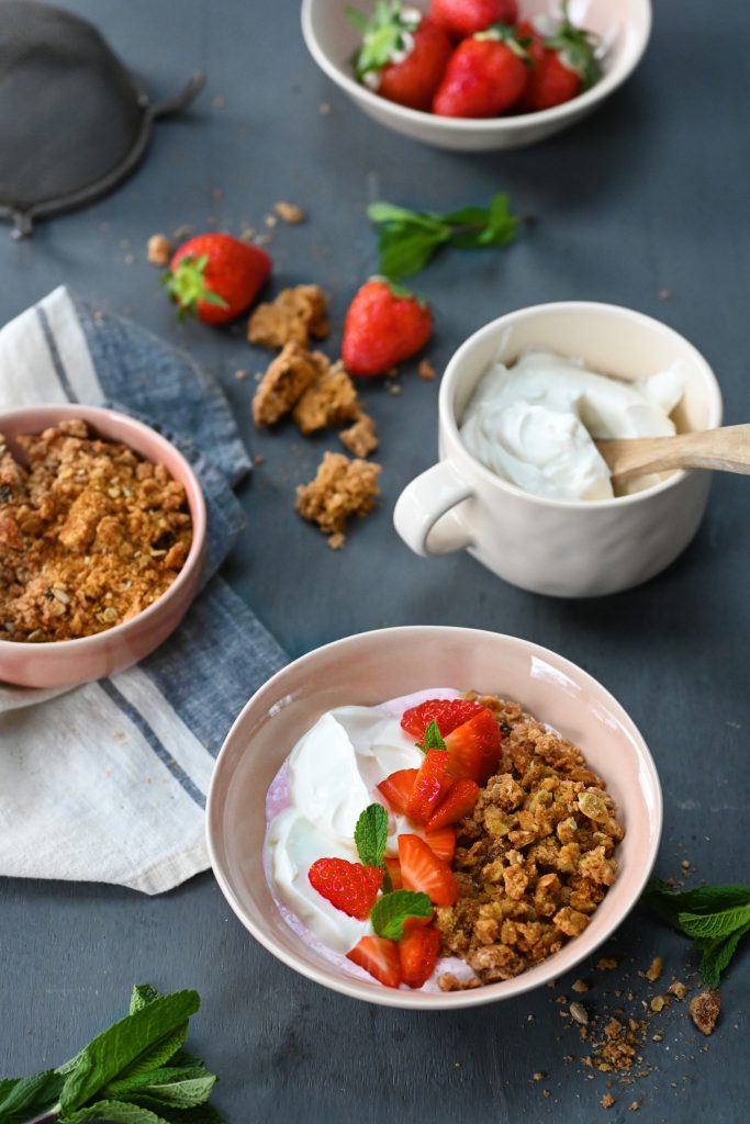 aardbeien hangop recept