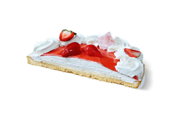 aardbeienkwarkvlaai half